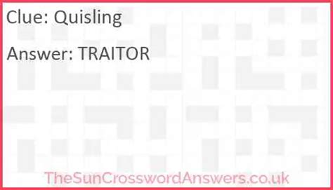 quisling crossword clue